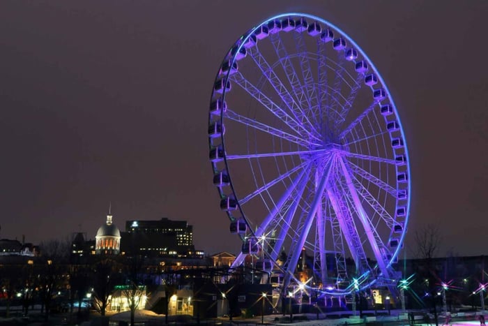 Montreal: Pienryhmän yökierros La Grande Roue -vierailun yhteydessä