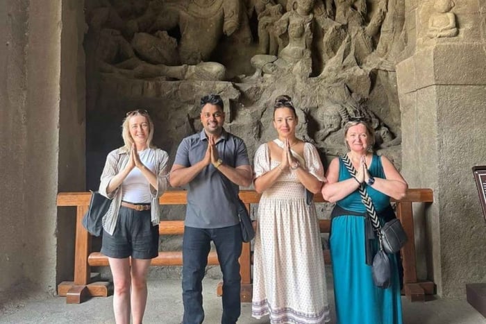 Elephanta-grottorna, färjetur och rundtur till stadens rika kulturarv