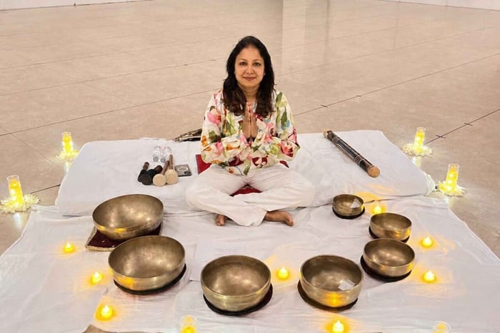 Avslappende lydbad og guidet meditasjonsopplevelse