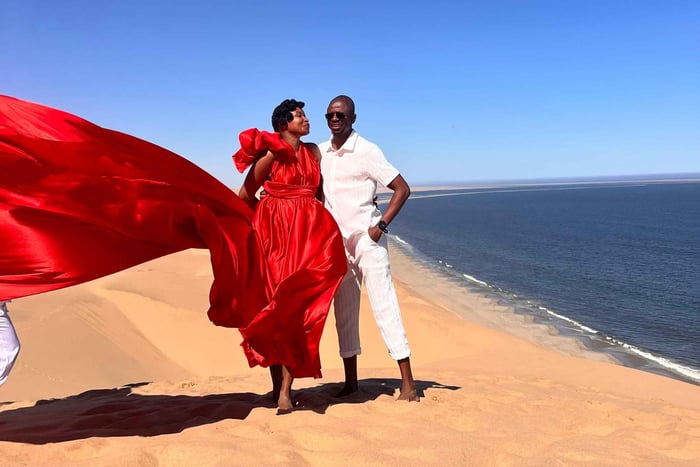 Swakopmund: Flying Dress Photoshoot in the Desert