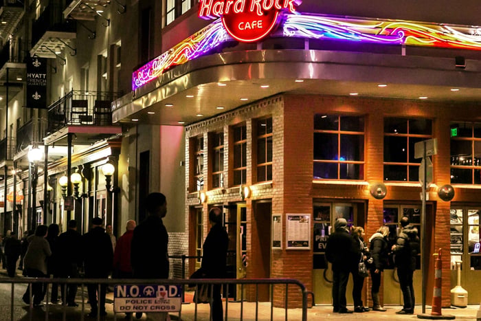 Meal at the Hard Rock Cafe New Orleans