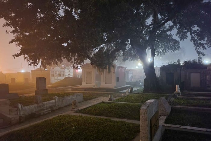 Nueva Orleans: Tour en autobús por el cementerio al anochecer con acceso exclusivo