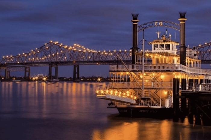 New Orleans: Jazzbåtkryssning på kvällen med valfri middag