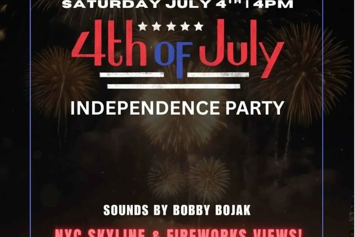 July 4th Rooftop Fireworks Party with DJ and Cocktails
