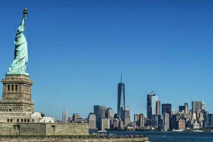 New York City: ticket voor het Vrijheidsbeeld, veerboot en app-rondleiding