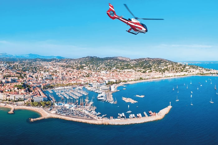 Helikopterflug Nizza Cannes oder Cannes Nizza