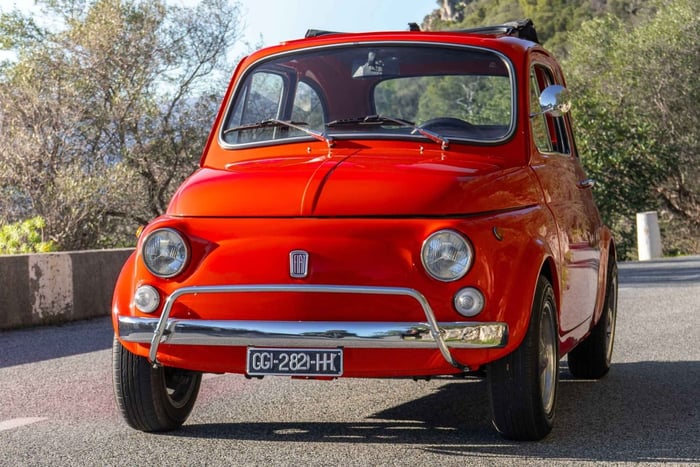 Nizza: Retki vintage-Fiat 500:lla, pysähdys Mont Boronilla ja Villefranchessa