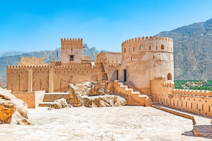 From Muscat: Nakhal Fort, Hot Springs & Dunes Sunset Tour