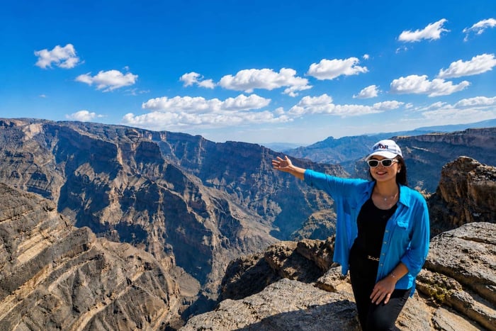Muscat: Vandringstur till Jebel Shams högsta topp med expertguide