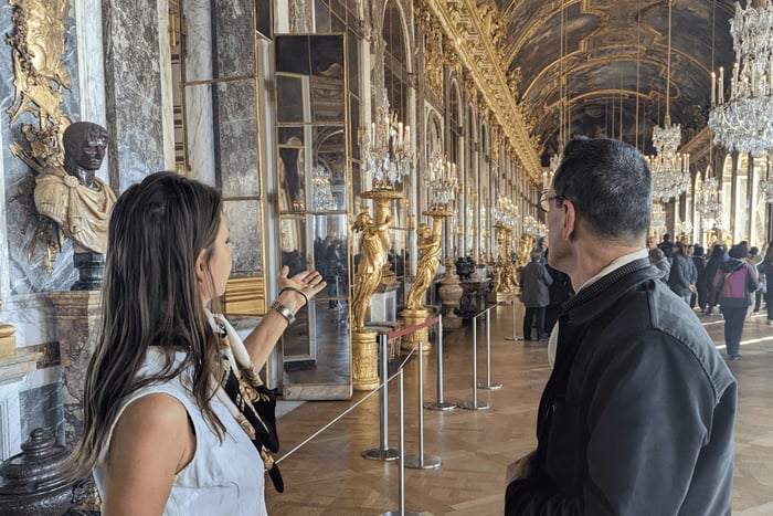 Fra Versailles slott og hage med golfbil