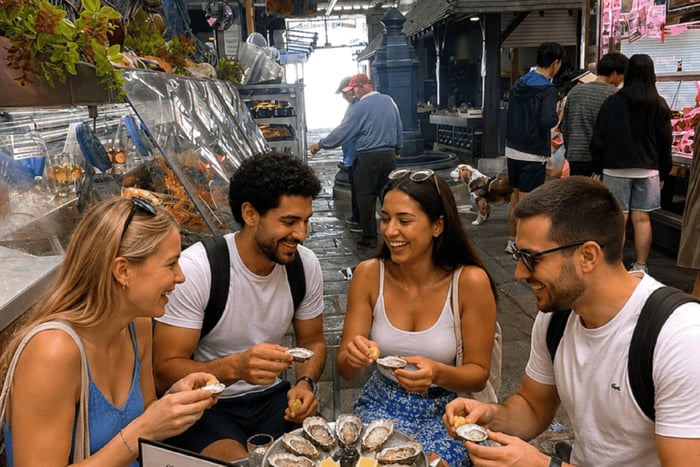 Marché Beauvau: tour guiado por el mercado de París con degustaciones