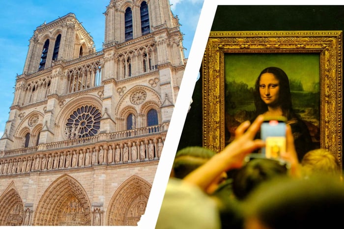 Tour guiado combinado de Notre Dame e Louvre com entrada