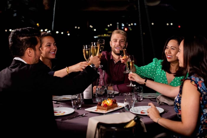 Parijs: Seine-cruise in Parijs met 5-gangen kerstdiner