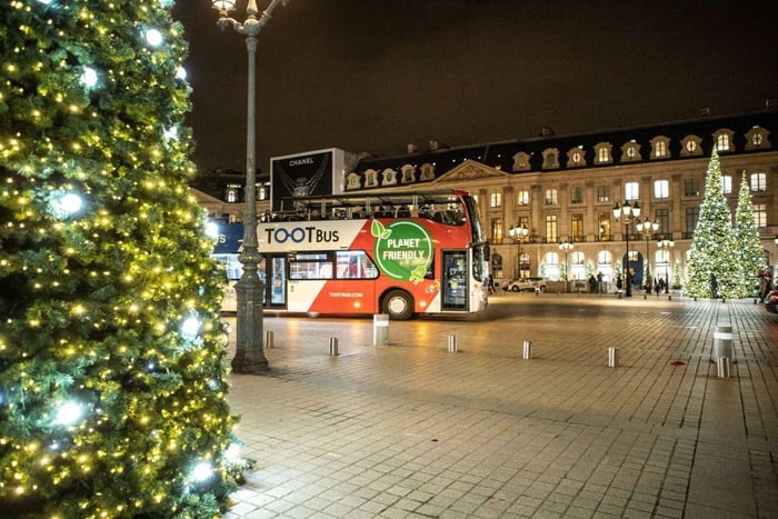 Tootbus omvisning med åpen buss i julen