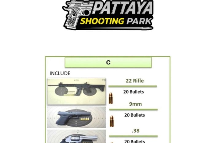 Pattaya: Strzelnica dla 3 osób