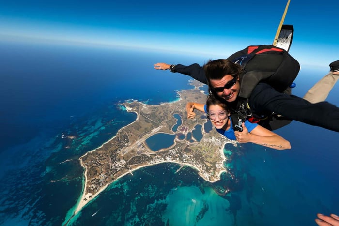 Hillary's Harbour: Rottnest Island Skydive og fergepakke