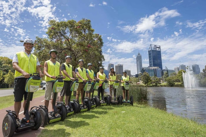 Segway-tur langs elvebredden i Perth