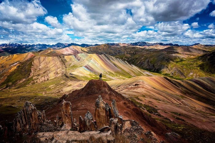 From Cusco: Rainbow Mountain Palcoyo and Three Bridges Tour