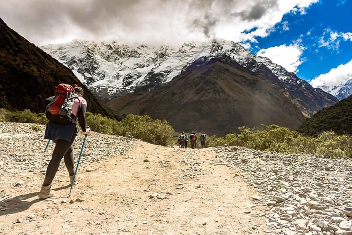 Från Cusco: Klassisk vandring i Salkantay med återresa med tåg