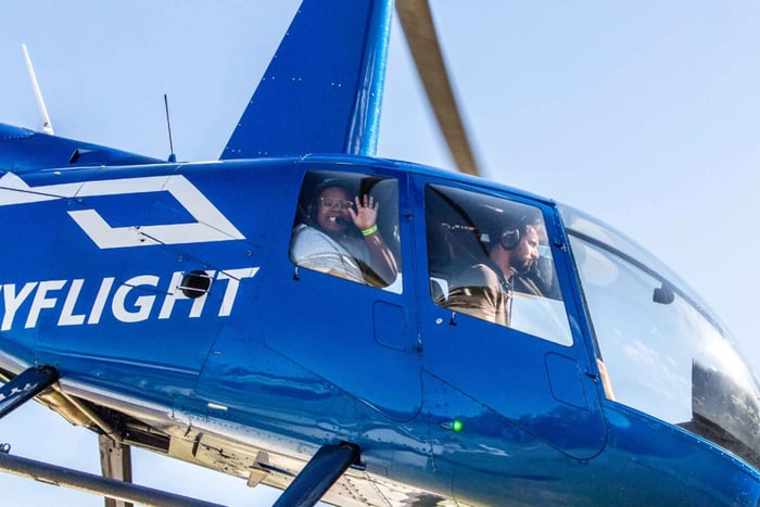 Philadelphia: Helikopterilennot kaupungin ja joen yllä