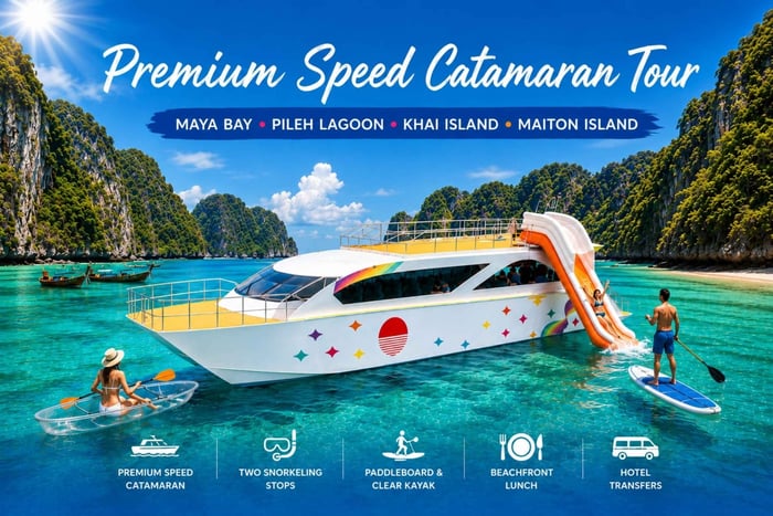 Phi Phi, Maya Bay & Maiton Island Tour by Catamaran