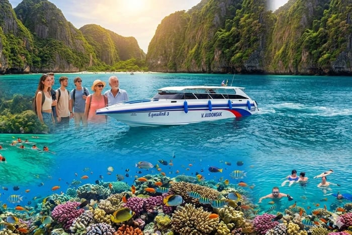 Phuket : îles Phi Phi, Maya Bay et lagune de Pileh en hors-bord