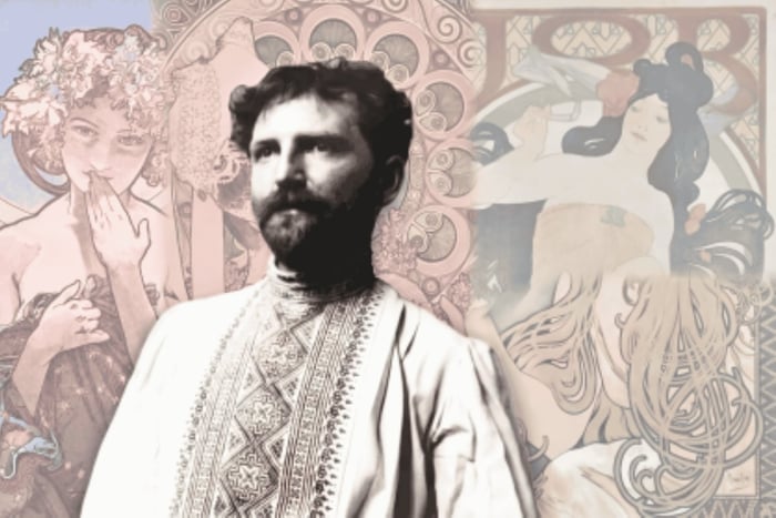 Prahan Alfons Mucha -museon pääsylippu ja audio-opas
