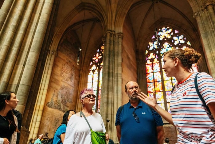 Prague Castle Interiors, Bus Tour and Vltava River Cruise