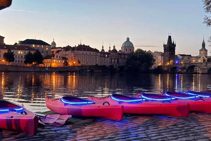 Sunset Kayak Tour Under Charles Bridge