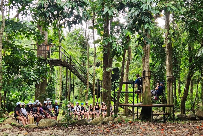 Zipline-avontuur in het regenwoud El Yunque