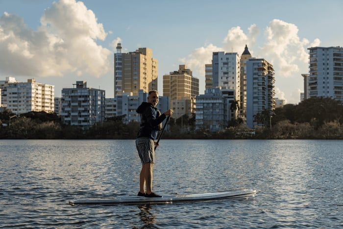 San Juan: Glass Bottom Paddleboard Rental at Condado Lagoon