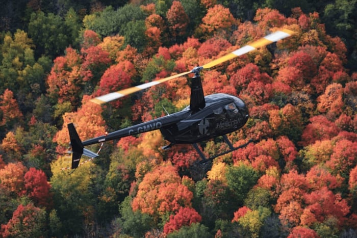 Fra Montreal: Helikoptertur i det naturskønne Montérégie
