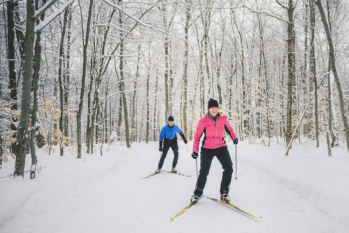 Introduction to cross-country skiing at Camp Mercier