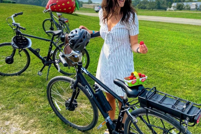 Quebec City: Guidad tur på elcykel med provsmakning på Ile d'Orléans