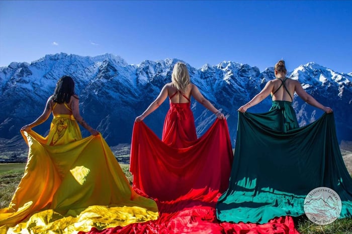 Queenstown: Flying Dress Photoshoot, Queenstown Queenstown: Flying Dress Photoshoot, Queenstown