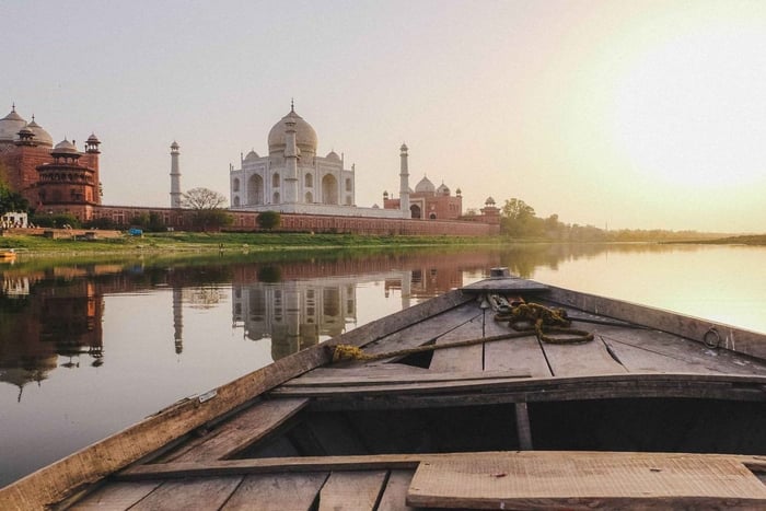 Visite au coucher du soleil : Baby Taj, Mehtab Bagh et Taj Mahal à Agra