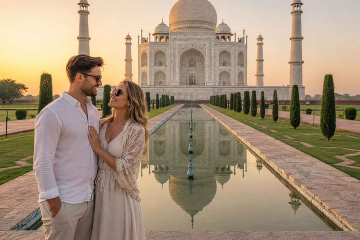 From Delhi: Private Sunrise Taj Mahal & Agra Tour by Car