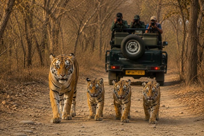 Från Jaipur: Dagsutflykt till Ranthambore Tiger Safari