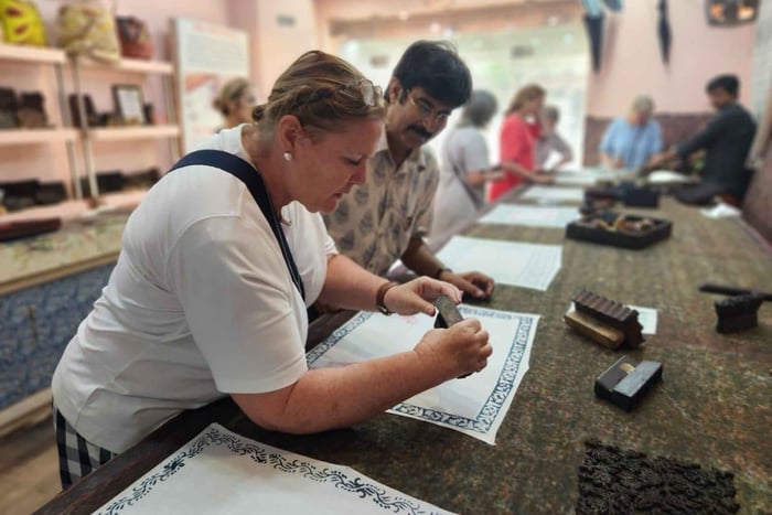 Jaipur : Atelier d'impression de blocs au cœur du centre-ville