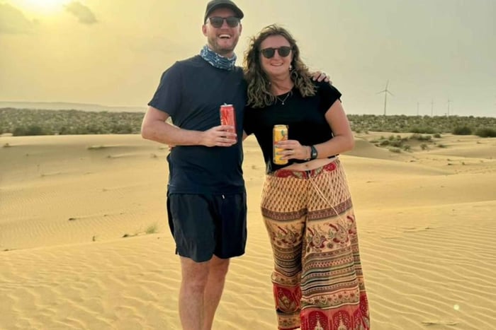 Passeio turístico por Jaislamer com passeio de camelo ao pôr do sol e safári no deserto
