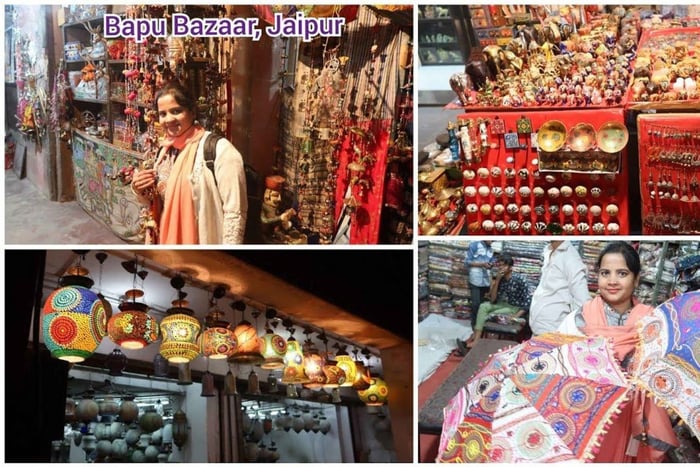 Compras, criação de pulseiras Lac e paragem para fotos no Hawa Mahal