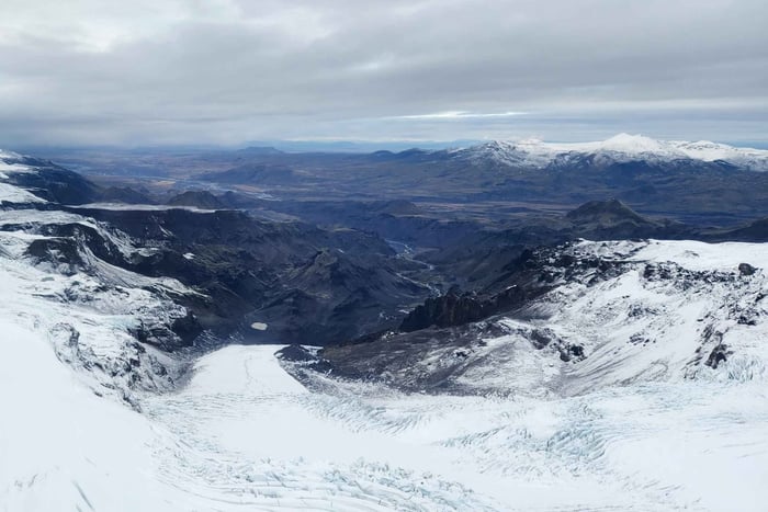 De Reykjavik: Passeio de Helicóptero Fogo e Gelo com 2 aterragens