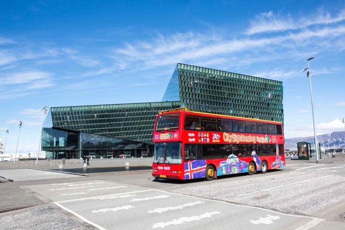 Reykjavik: Hop-on hop-off-busstur för sightseeing i staden