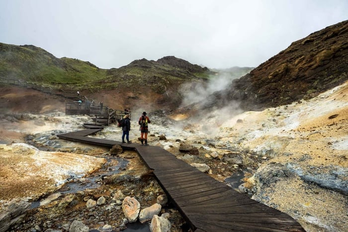 Reykjavík: Krąg wulkaniczny, Grindavík, gorące źródła i lawa