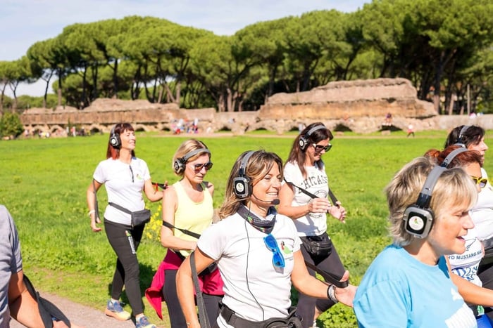 Guided metabolic walk on the Appian Way with an instructor