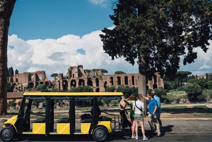 Rome: Appian Way Golf Cart Tour with Roman Catacombs Entry