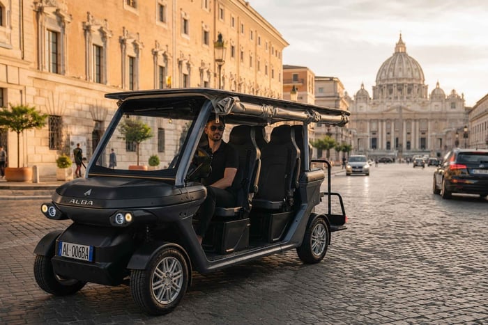 Rome ELITE: Private Golf Cart Bespoke Experience with Pick-up & Drop-off