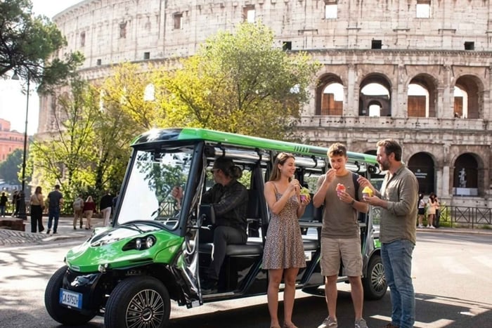 Rom-Tour im Golfcart: Top-Sehenswürdigkeiten & versteckte Juwelen mit Gelato