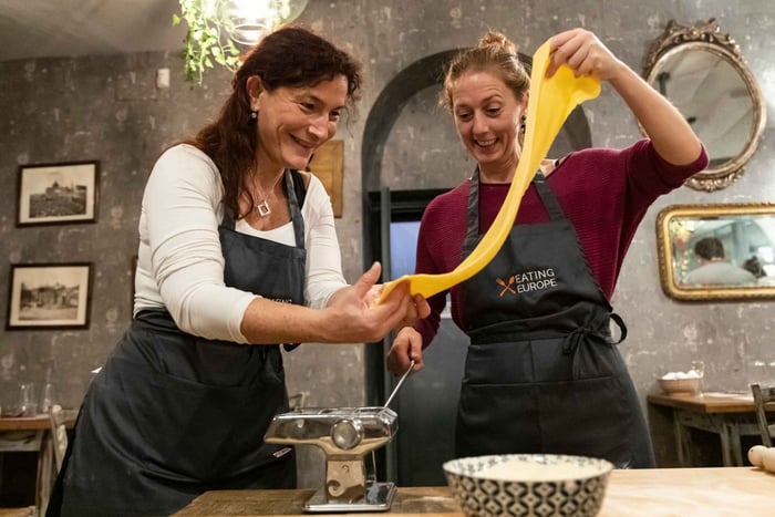 Rom: Pastalagningskurs i Trastevere med mattur