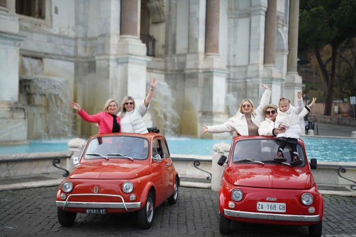 Rom: Tur i en vintage Fiat 500 med guide